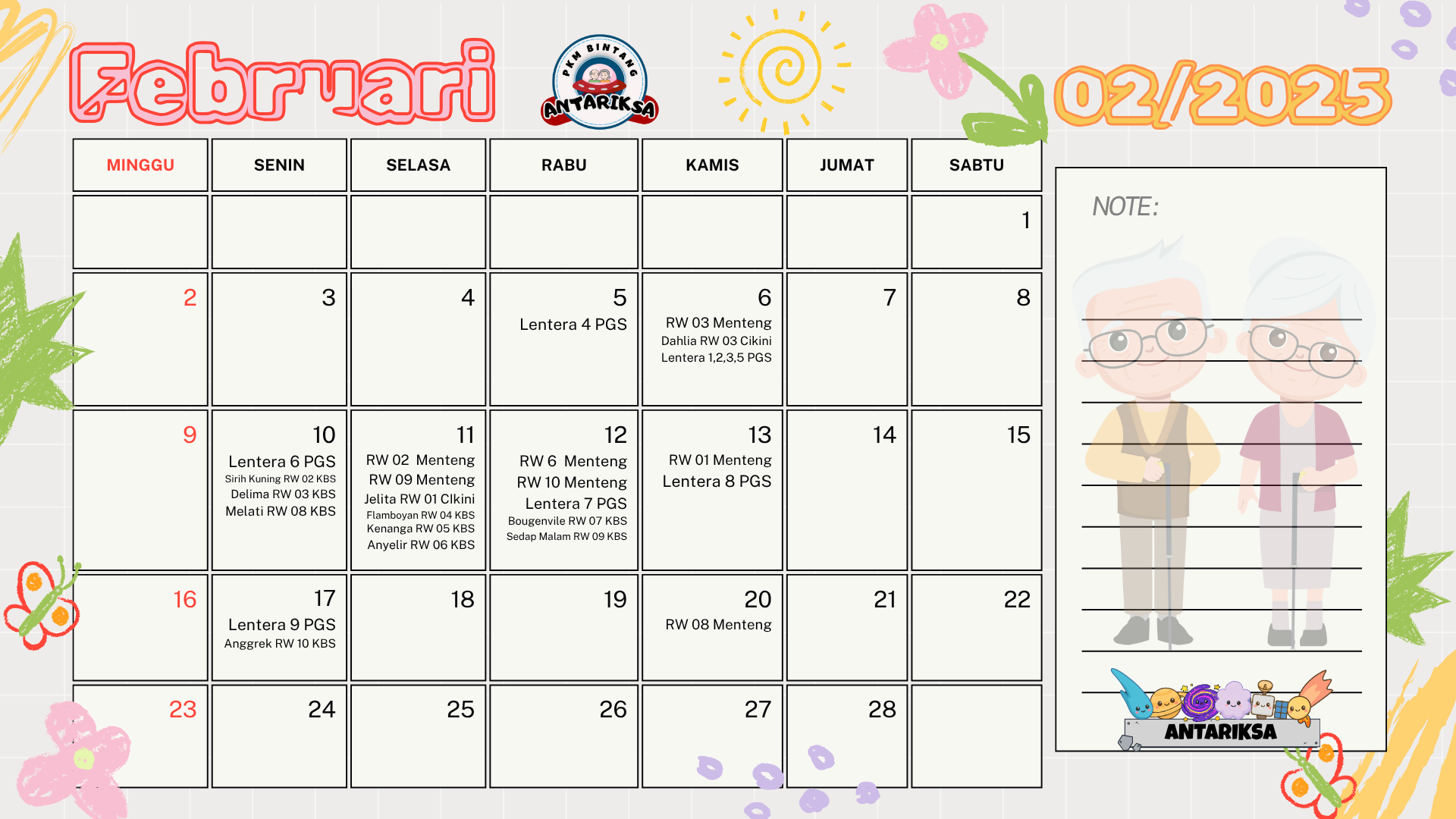 Kalender Februari