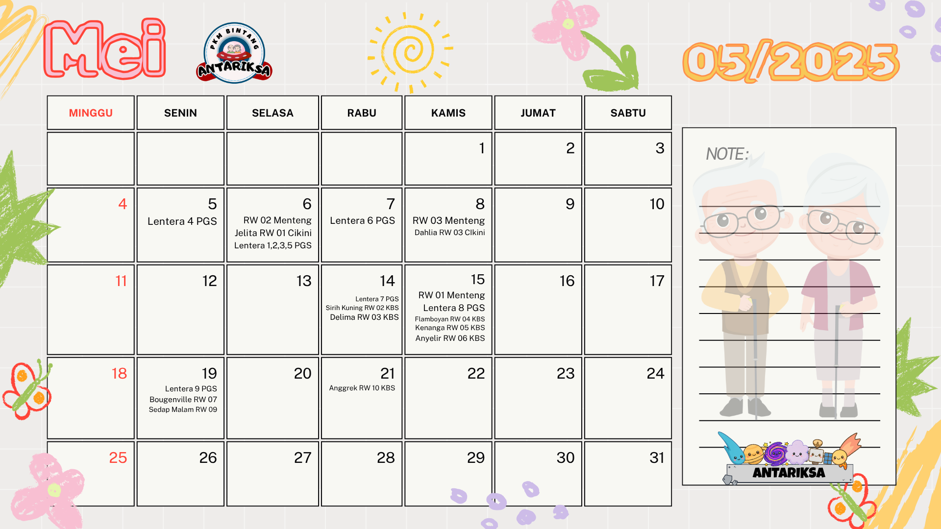 Kalender Mei